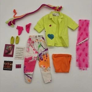 Vintage Barbie and the Rockers Fashion Kleidung Farbspritzer Hose Outfit 2791 - Bild 1 von 7