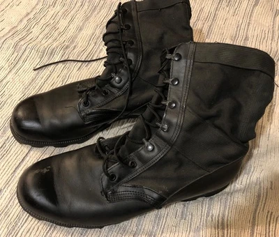 Botas Jungle Vintage Talla 11R Spike Protectoras Militar Ejército Negras Foto 1 de 4