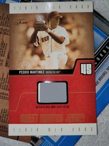 2003 FLAIR SWEET SWATCH JUMBO HOME JERSEY #PM-SSJ PEDRO MARTINEZ PARALLEL #02/50 - Picture 1 of 2