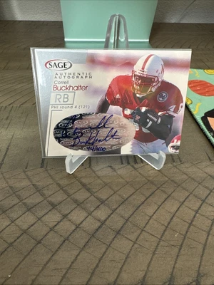 2001 Sage - Autographs Correll Buckhalter #A9 Red /999 (AU, RC) - Image 1 of 2