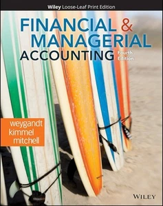 Financial& Managerial Accounting Fourth Edition Wiley Weygandt Kimmel Mitchell C - Picture 1 of 1