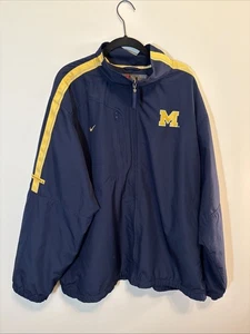 Nike Michigan Wolverines Herren Jacke Reißverschluss blau Large Sport Team Touchdown - Bild 1 von 7