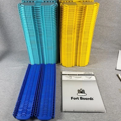 Fort Boards Fort Building Kit Jumbo Blocks 175 Piece Set Yellow And Blue Blaster - Image 1 of 4