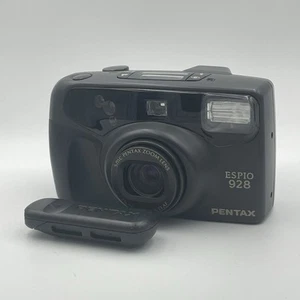 Cámara fotográfica Pentax ESPIO 928 negra apuntar y disparar 35 mm de Japón - Imagen 1 de 9