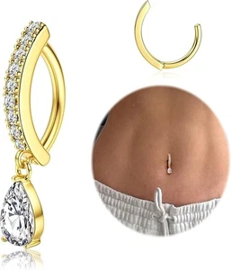 Bauchnabelpiercing Edelstahl Chirurgenstahl - Marinepiercing Schmuck 10 mm - Bild 1 von 2