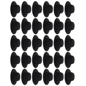 30 Pezzi Cappello Jazz Nero Miss Decorativo Mini Cappelli Delicati Miniatura - Foto 1 di 12