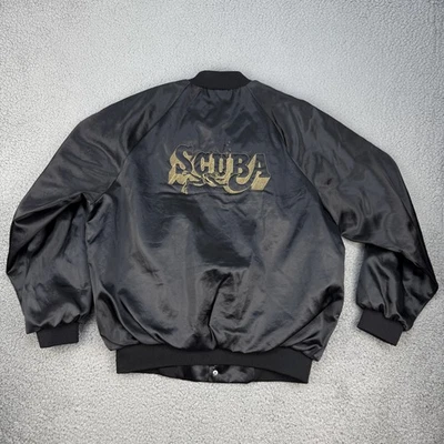 Vintage Cardinal Scuba Diver Jacket Mens XL Nylon Snap Bomber Diving 80s USA - Image 1 of 4