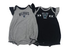 Villanova Wildcats Official NCAA Infant Girls Size 2 Piece Creeper Bodysuit Set