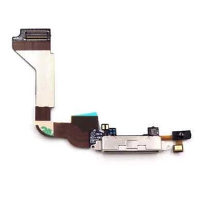 NEW Genuine Apple IPHONE 4 Charging Port Dock Connector Microphone Flex White UK - Picture 1 of 3