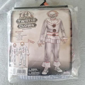 Fun World Twisted Clown Scary Halloween Costume Boys Child M(8) - Picture 1 of 4