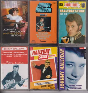 Johnny Hallyday lot de 6 K7 CASSETTES audio Tape B - Photo 1/1
