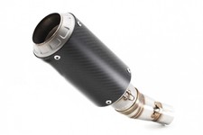 XXD Mid Pipe + Muffler Stubby 170mm Carbon Tube Muffler for Kawasaki Z250 08-15