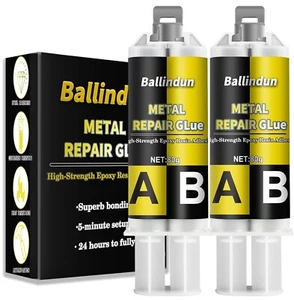 Metal Glue, 2 Pack Metal to Metal Glue, High-Temperature Heat Resistant Metal Re - Picture 1 of 6