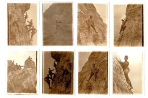 Batch of old photos. Set of 8 mountaineer photos, circa 1880/1900. - Picture 1 of 1