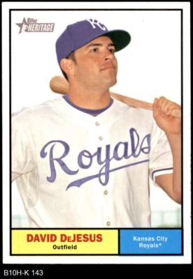2010 Topps Heritage #143 David DeJesus Royals 8 - NM/MT - Image 1 of 2
