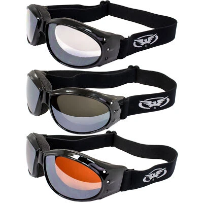 3 pares de gafas Global Vision Eliminator con lentes espejadas transparentes, flash y amarillas Foto 1 de 4