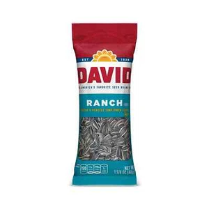 DAVID SEEDS Roasted and Salted Ranch Sunflower Seeds, 1.625 oz, 12 Pack - Picture 1 of 3