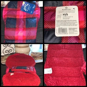 🐶Youly Coat Windproof Winter Warm Black/Red XS/S 11 - 15 in {Brand New}🐶 - Picture 1 of 11