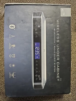 Bluetooth Under Cabinet Music System w/ LCD Display Space Saver Timer Light - Image 1 of 2