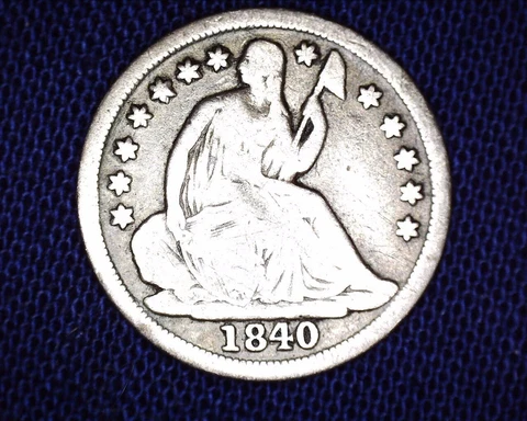 1840 O Silver Seated Liberty Half Dime No Drapery  V-2 Nice 695,000 Minted #S150 Cover