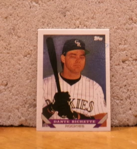 1993 TOPPS MINI 1" VARIANT BASEBALL CARD COLORADO ROCKIES DANTE BICHETTE - Bild 1 von 2