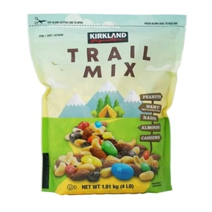 New Kirkland Signature Trail Mix, 4 Pounds Mixed Nuts, Chocolate, Raisins Kosher - Picture 1 of 4