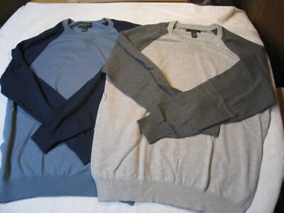 Conjunto de 2 suéteres masculinos leves John Bartlett Consenses gola redonda - G - Estado perfeito - Imagem 1 de 3