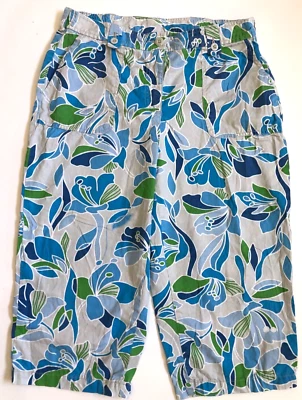 Pantalones capri de algodón floral Classic Elements Petite talla 10P (31x18) para mujer Foto 1 de 4