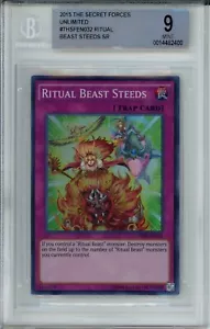 Yu-Gi-Oh! Ritual Beast Steeds The Secret Forces THSF-EN032 Unlimited Super BGS 9 - Picture 1 of 2