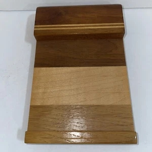 Hermoso porta billetes adhesivos con incrustación de madera David Levy hecho a mano firmado Davis CA - Imagen 1 de 10