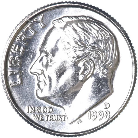 1998 D Roosevelt Dime Choice BU US Coin Cover