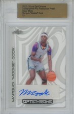 2022 Leaf OptiChrome Proof Clear White Marquis Cook 1/1 RC Auto Rookie