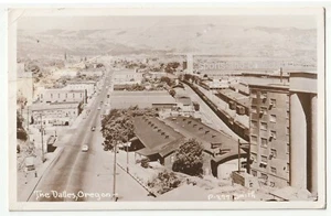 The Dalles, Oregon - Aerial / Overview of the Town - Vintage rppc - Smith Photo - Picture 1 of 2