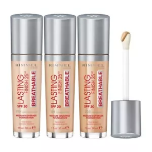 RIMMEL LASTING FINISH 25HR BREATHABLE FOUNDATION 30ML - CHOOSE SHADE FROM - Picture 1 of 6