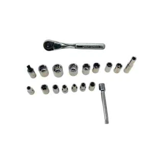 Craftsman Socket Set and Reversible Ratchet 1/4 in Drive 44807, USA, 18 Pcs - Picture 1 of 11