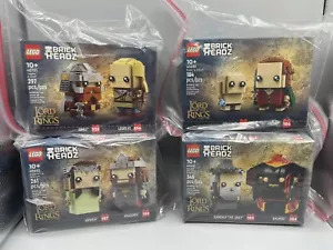 Lot of 4 LEGO Brickheadz LORD of the RINGS 40630 40631 40632 40751, RETIRED NIB - Picture 1 of 24