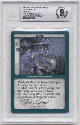 Graded Signed MASC Proof BGS Unlimited Artist Thomas Gianni WOTC BattleTech AP! - Image 1 of 2