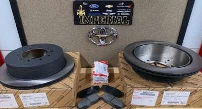 2008-2019 LEXUS LX570 OEM REAR BRAKE ROTORS AND TCMC PAD KIT GENUINE - Image 1 of 4