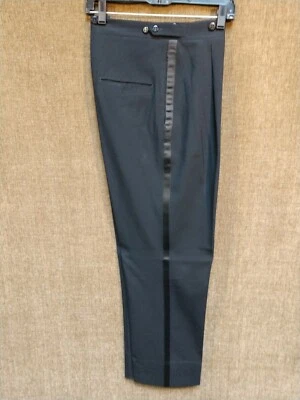 1950s Black Pleated Tux Formal Pants-----Multiple Sizes - Image 1 of 3
