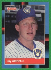 Jay Aldrich - 1988 Donruss #460 - Milwaukee Brewers Baseball Card