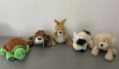 GANZ WEBKINZ LOT OF 5 Plush Pets Kangaroo Turtle Dog Cow Tiger Stuffed Animals - Image 1 of 4