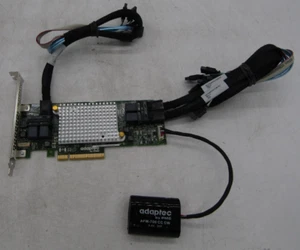 Adaptec ASR-81605ZQ 12G SAS 16-Port 1GB Cache PCIe x8 RAID Controller + Battery - Picture 1 of 4