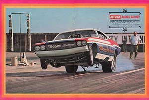 1970 Great Magazine Centerfold Pic of Mike Snively Racing Diamond Jim Annin F/C - Picture 1 of 2