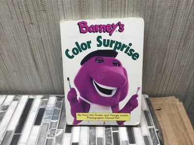 BARNEY'S COLOR SURPRISE By Mary Ann Dudko 1993 Hardcover Board Book EUC Lynos - Image 1 of 4