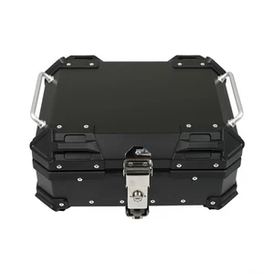 Motorcycle Aluminum Trunk Rear Top Case Luggage Tour Tail Tool Box Lock 22L US - Picture 1 of 17