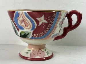 Tracy Porter Ambrosia tazza da tè caffè piedistallo rosa floreale - Foto 1 di 5