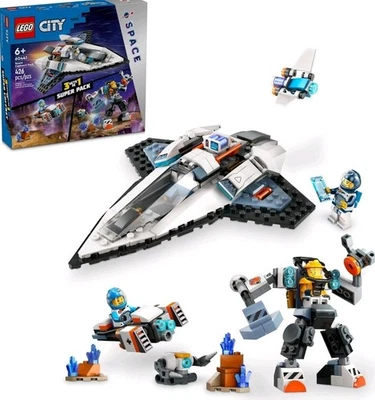 ​LEGO City Space Explorers Pack 60441 3-in-1 Super Pack Rocket Robot Shuttle - Image 1 of 4