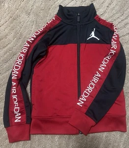Air Jordan Kids 3-4y Zip Up Red/black Jacket - Picture 1 of 3