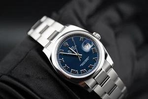 Rolex Datejust 36mm 116200 Blue Roman Dial 2022 Box Paper Jubilee Bracelet B/P - Picture 1 of 14