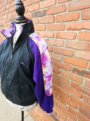 🔥 VTG 90s Reebok Retro Windbreaker Jacket – Size S – Multicolor Panel Sleeves  - Image 1 of 4